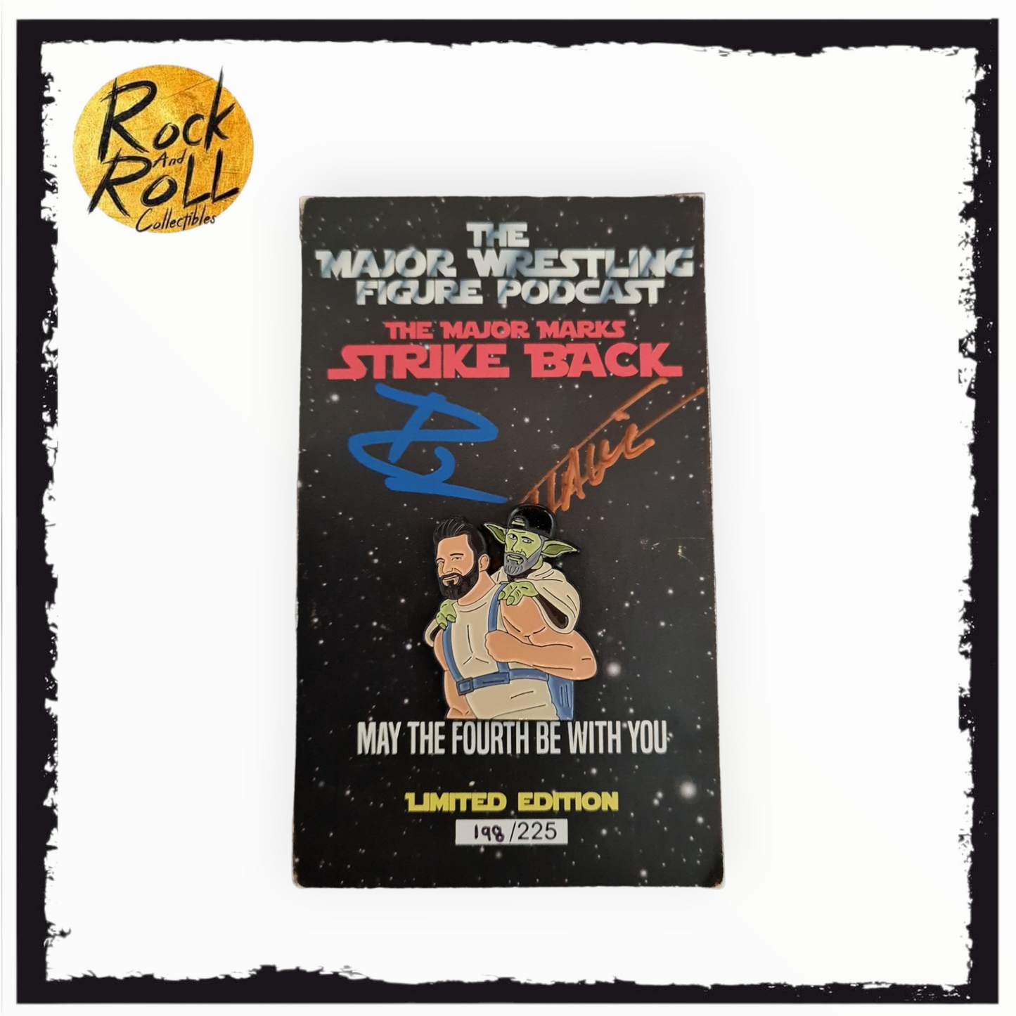 Major Wrestling Figure Podcast - Major Marks Strike Back Enamel Pin LE 198/225 SIGNED