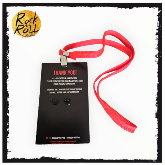 Major Wrestling Figure Podcast Exclusive Event VIP Pass/Pin/Lanyard