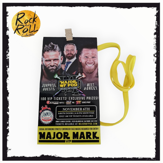 Major Wrestling Figure Podcast Live Show Enamel Pin/VIP Lanyard