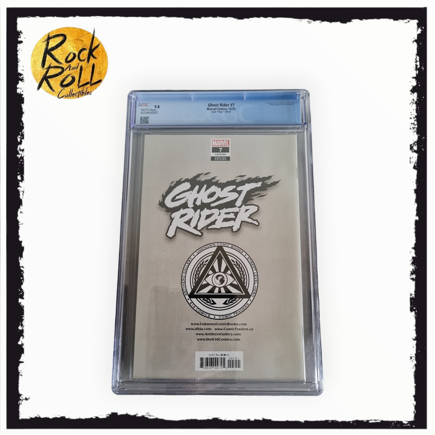 Marvel Comics 12/22 - Ghost Rider #7 Quah "Virgin" Edition - CGC 9.8