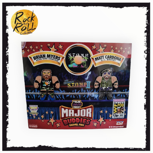 Major Wrestling Figure Podcast S.T.O.M.P. Major Buddies Enamel Pins LE 226/300