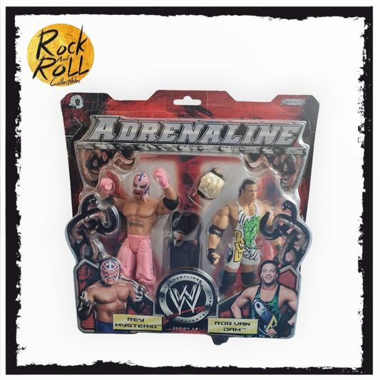 Box Damage - Rey Mysterio & Rob Van Dam - WWE Adrenaline Series 12 Jakks Pacific