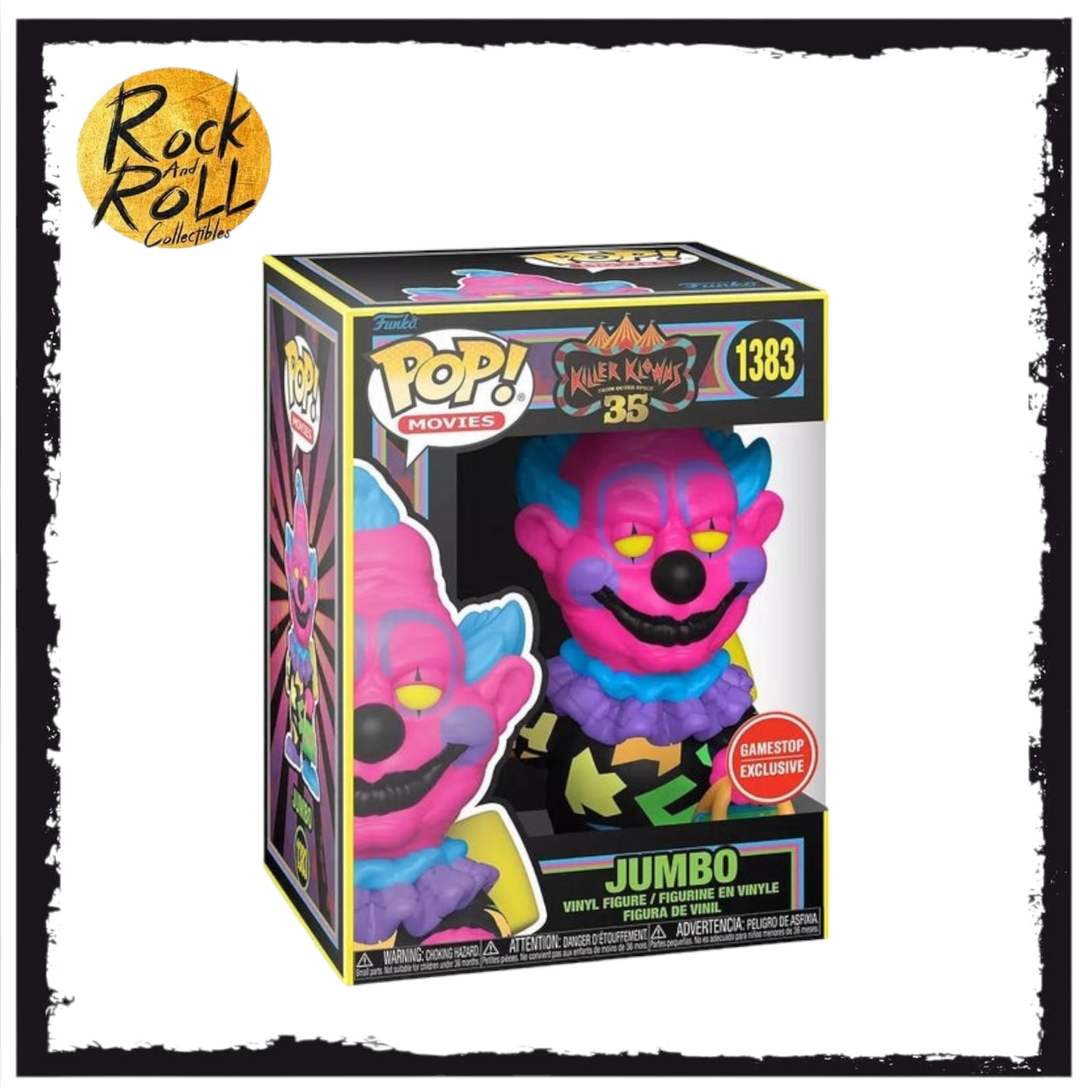 Killer Klowns From Outer-Space - Jumbo (Blacklight) Funko Pop! #1383 Gamestop Exclusive