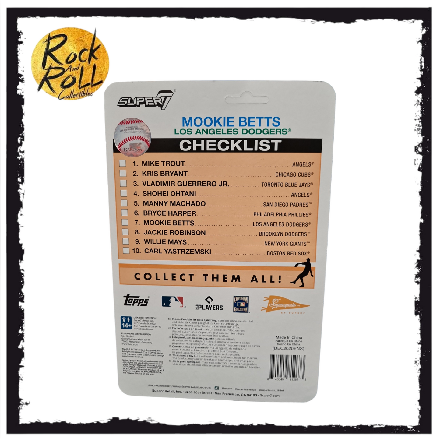 Topps Super7 Baseball Superstars - Los Angeles Dodgers - Mookie Betts