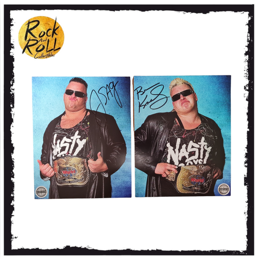 Pro Wrestling Tees - Nasty Boys Autographed 8x10 - Knobs & Sags