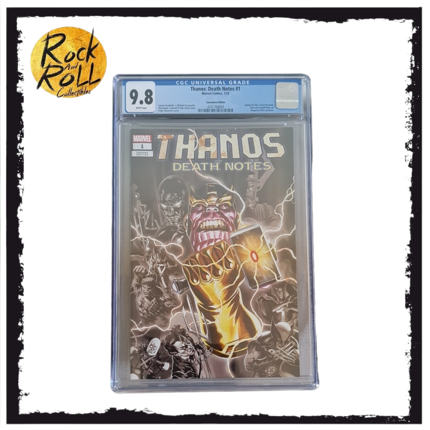 Thanos: Death Notes #1 Marvel Comics 1/23 Convention Edition - CGC 9.8 - MegaCon 2023 Exclusive - Felipe Massafera Cover