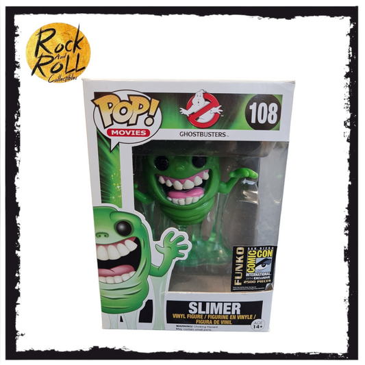 Ghostbusters - Slimer SDCC 2014 Exclusive LE 2500pcs GITD Funko Pop! #108 Condition 8.5/10