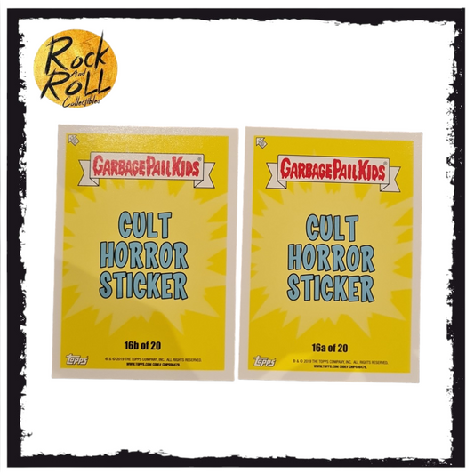 Garbage Pail KIds 2019 Topps - Suspiria Mia & Barb Wire Cult Horror Sticker 16a / 16b of 20