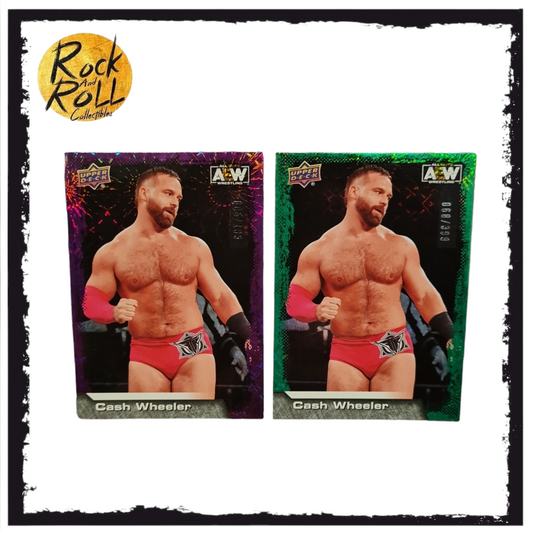 AEW 2022 Upper Deck Cash Wheelers Purple 5/100 & Green 68/399 Refractor #44