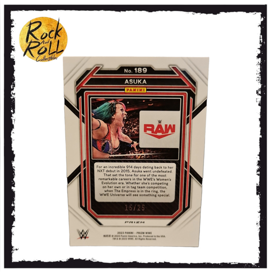 WWE 2023 Panini Mojo Prizm - Asuka 15/25 #189
