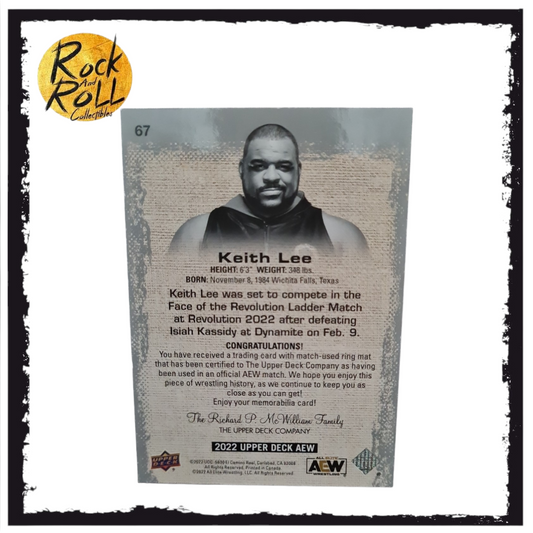 AEW 2022 Upper Deck Relic - Keith Lee #67