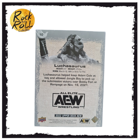 AEW 2022 Upper Deck Luchasaurus Purple Pyro #10 38/199
