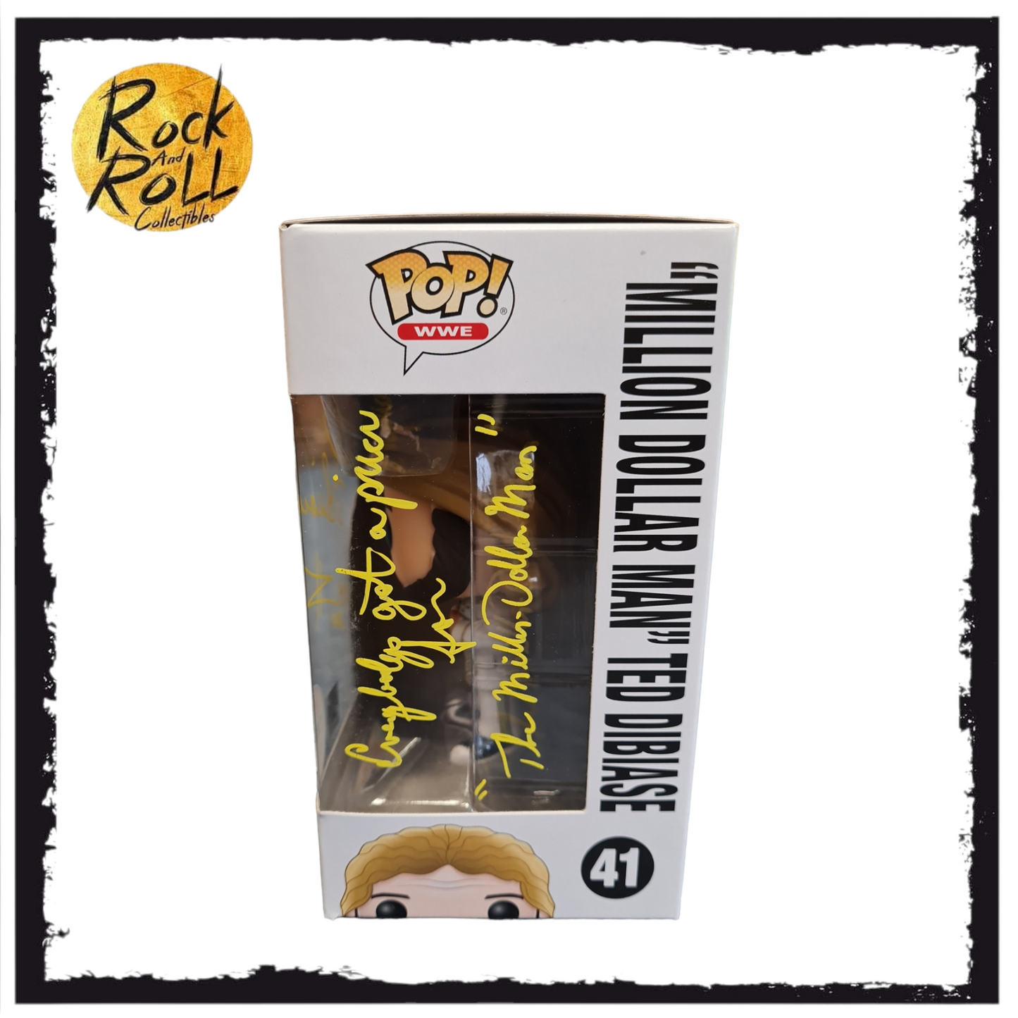 WWE "Million Dollar Man" Ted DiBiase Chase Funko Pop! #41 Signed (No COA) Condition 8.75/10