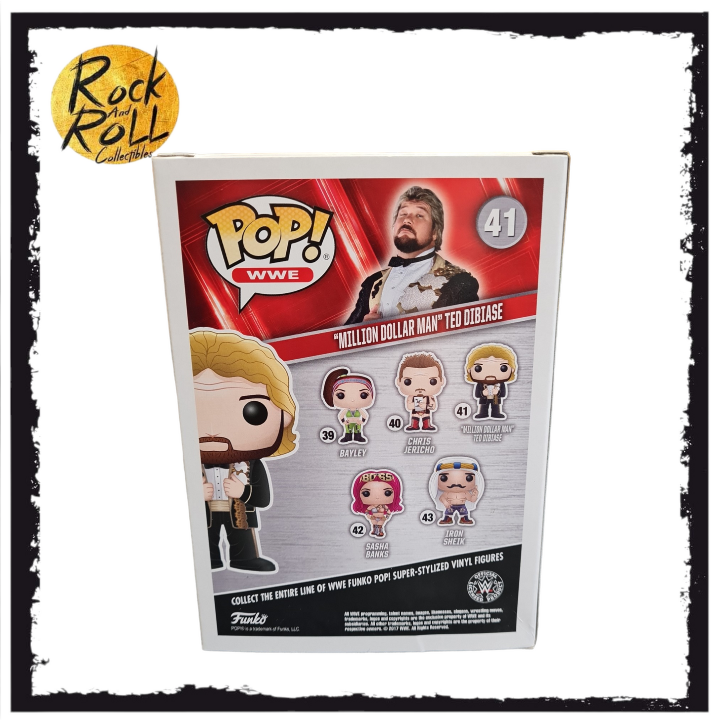 WWE "Million Dollar Man" Ted DiBiase Chase Funko Pop! #41 Signed (No COA) Condition 8.75/10