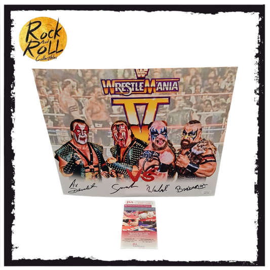 Wrestlemania V - 11x14 Autographed Photo Print - Signed By Ax Demolition, Smash, The Warlord & The Barbarian - JSA COA