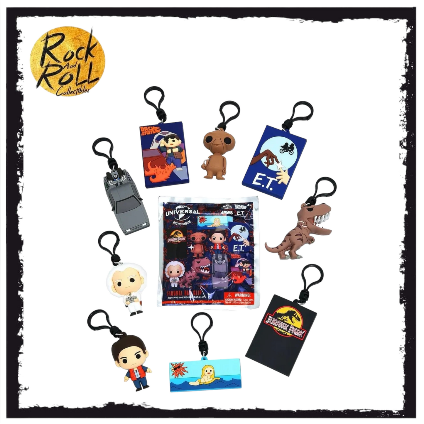 Universal Retro Movie 3D Foam Mystery Figural Bag Clip