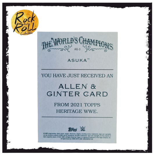 WWE 2021 Topps Heritage Allen & Ginter Card - #AG-3 Asuka