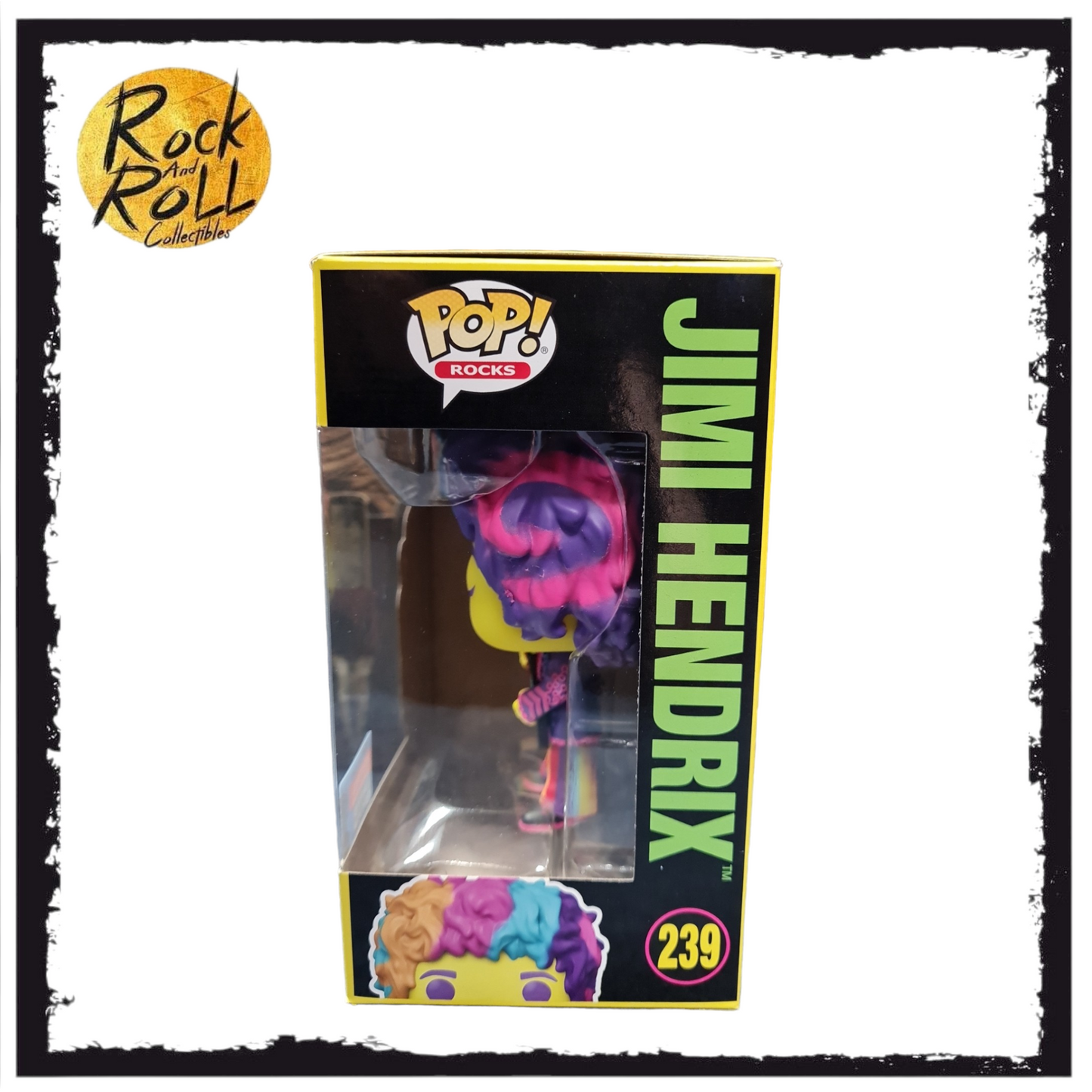 (Box Damage) Jimi Hendrix Blacklight Funko Pop! #239 2021 Fall Convention Shared Exclusive