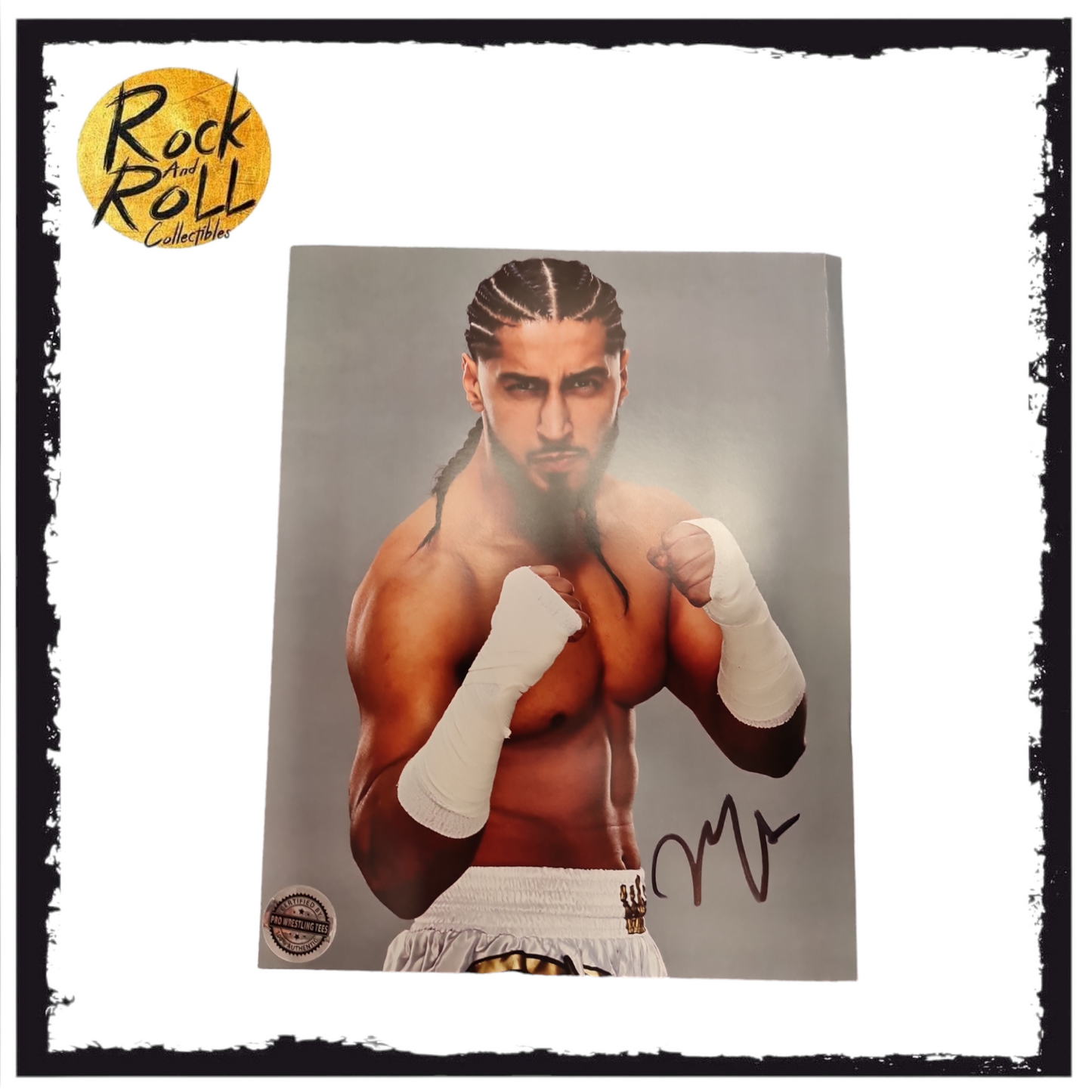 Pro Wrestling Tees - Mustafa Ali Signed Print 8x10