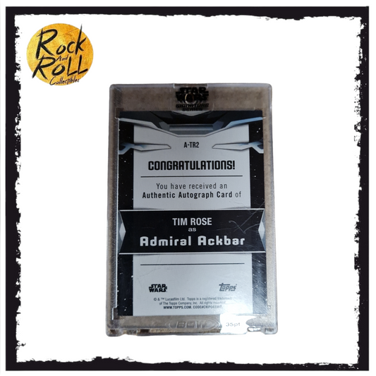 Star Wars Signature Series 2021 Trading Card - #A-TR2 Autographed Admiral Ackbar Card by Tim Rose 39/50