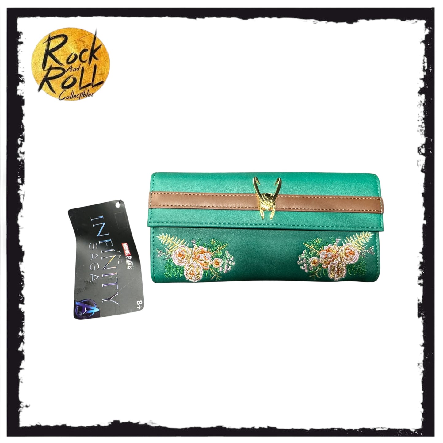 Loungefly x Marvel Embroidered Floral Loki Wallet