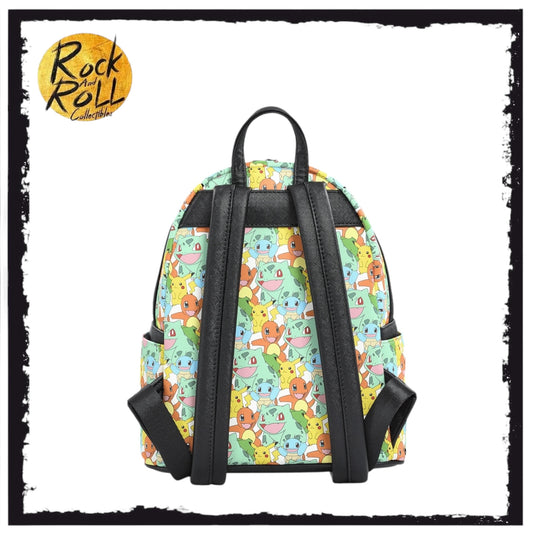 Loungefly Pokémon Starters Allover Print Mini Backpack - BoxLunch Exclusive