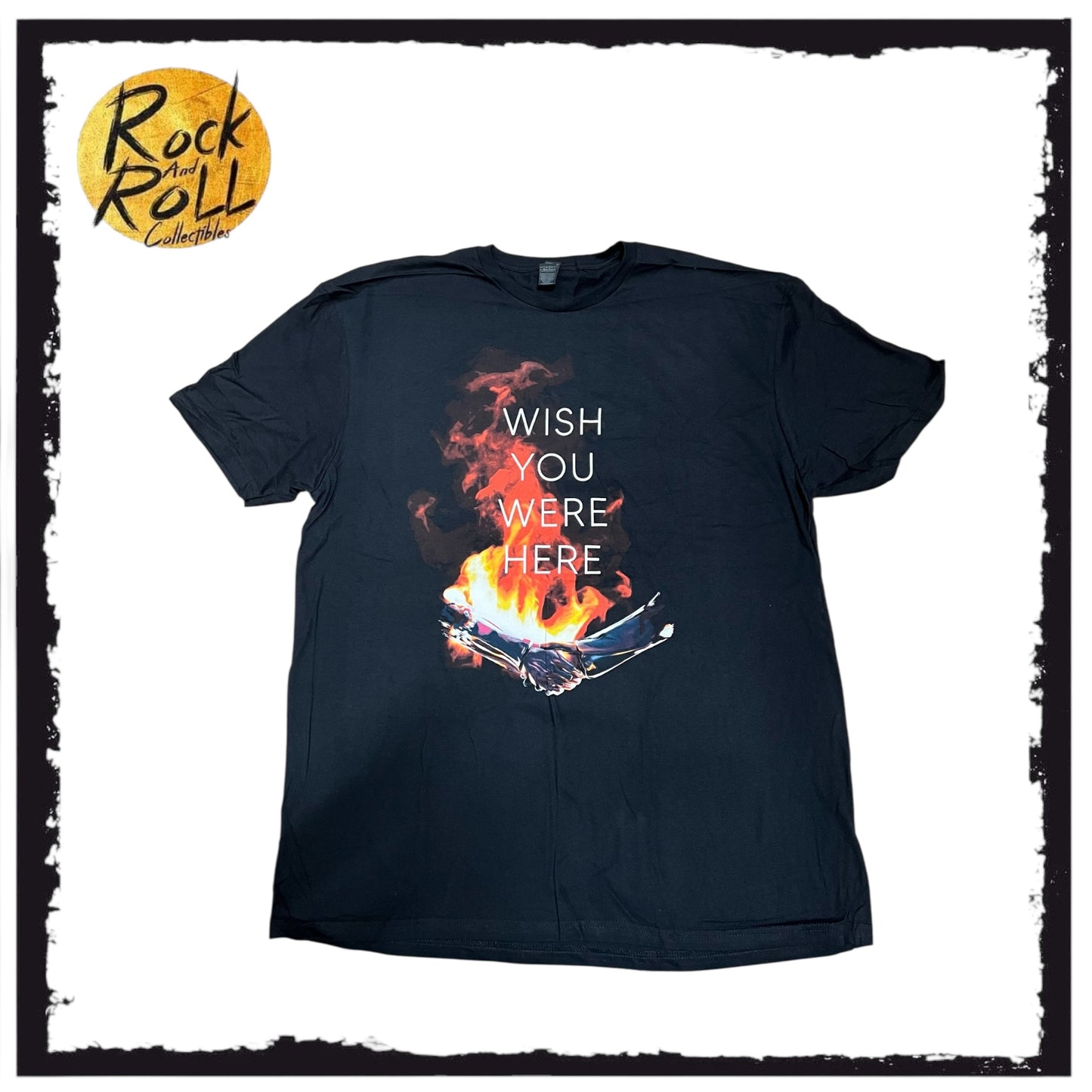 Roger Waters "This Is Not A Drill" Black Crewneck 2023 Tour T-Shirt 'Wish You Were Here' (X-Large)