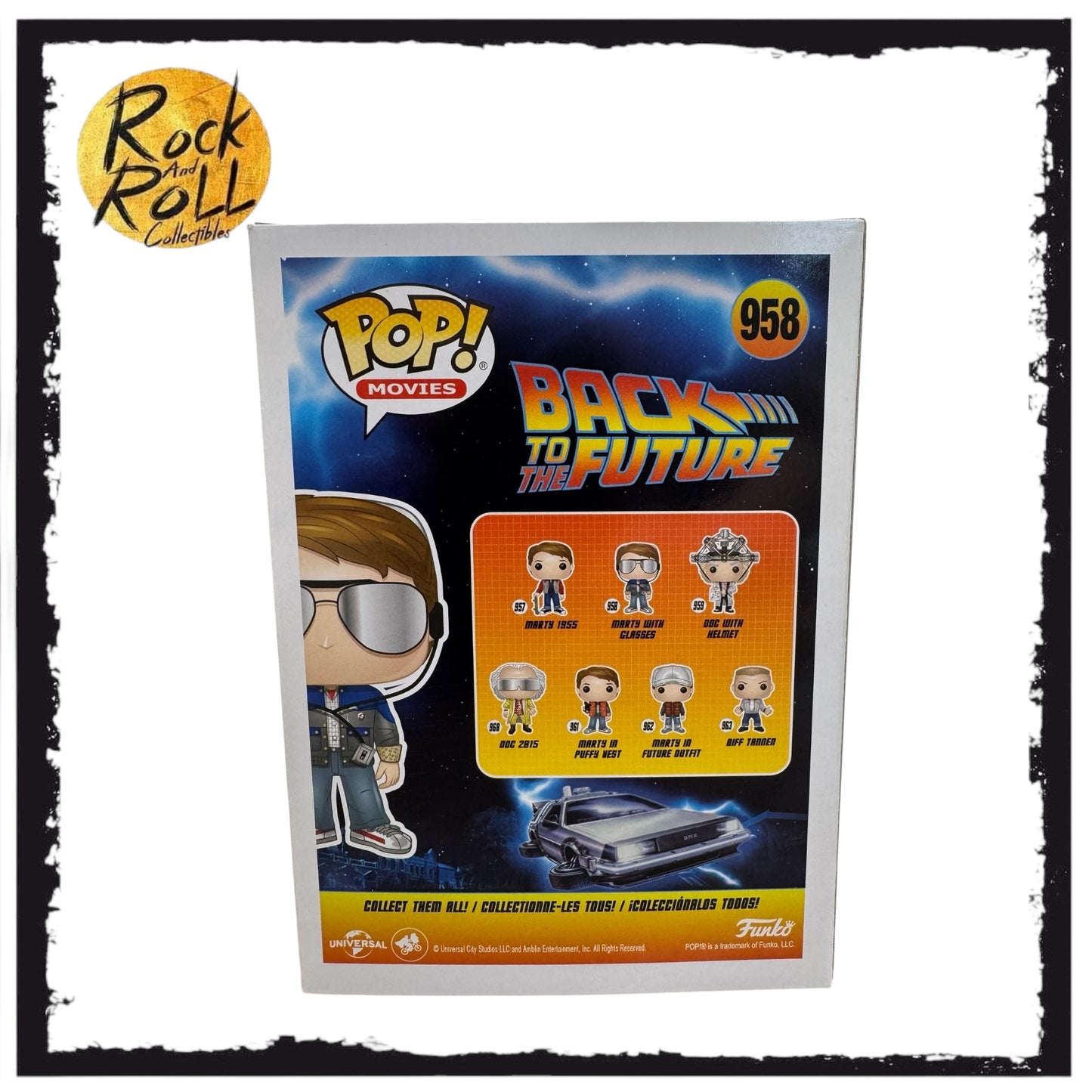 Back to the Future - Michael J. Fox as Marty McFly (with glasses) - Authentic Autographed Funko Pop! #958