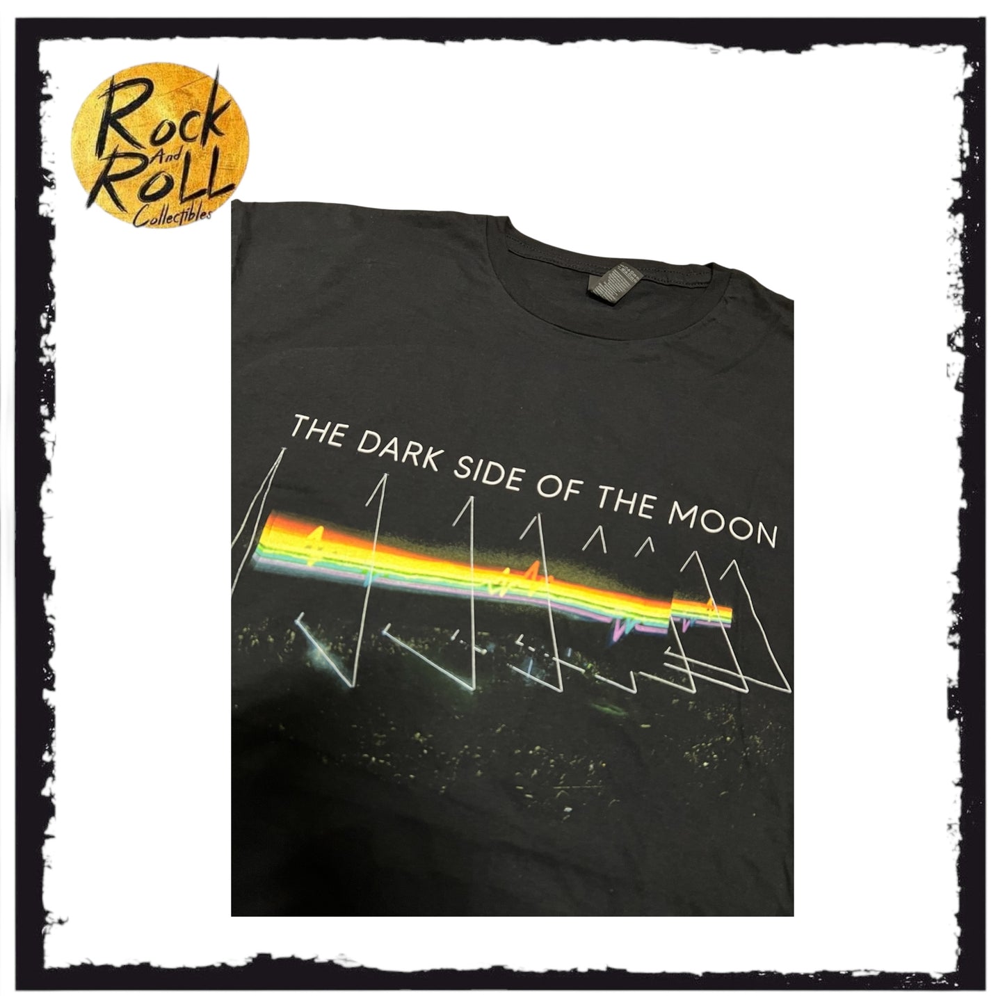 Roger Waters "This Is Not A Drill" Black Crewneck 2023 Tour T-Shirt 'Dark Side Of The Moon' (X-Large)