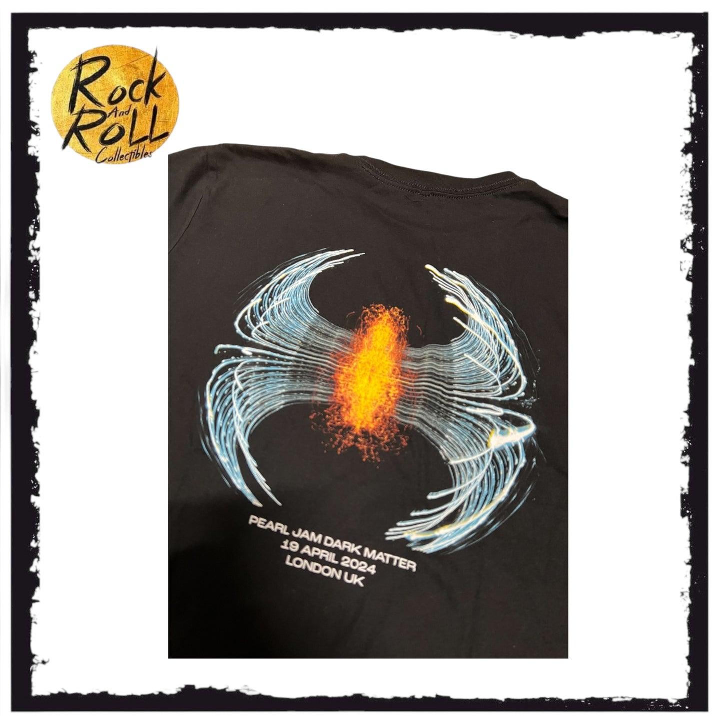 Pearl Jam Dark Matter 19/04/24 London UK Black Crewneck T-Shirt (XL)