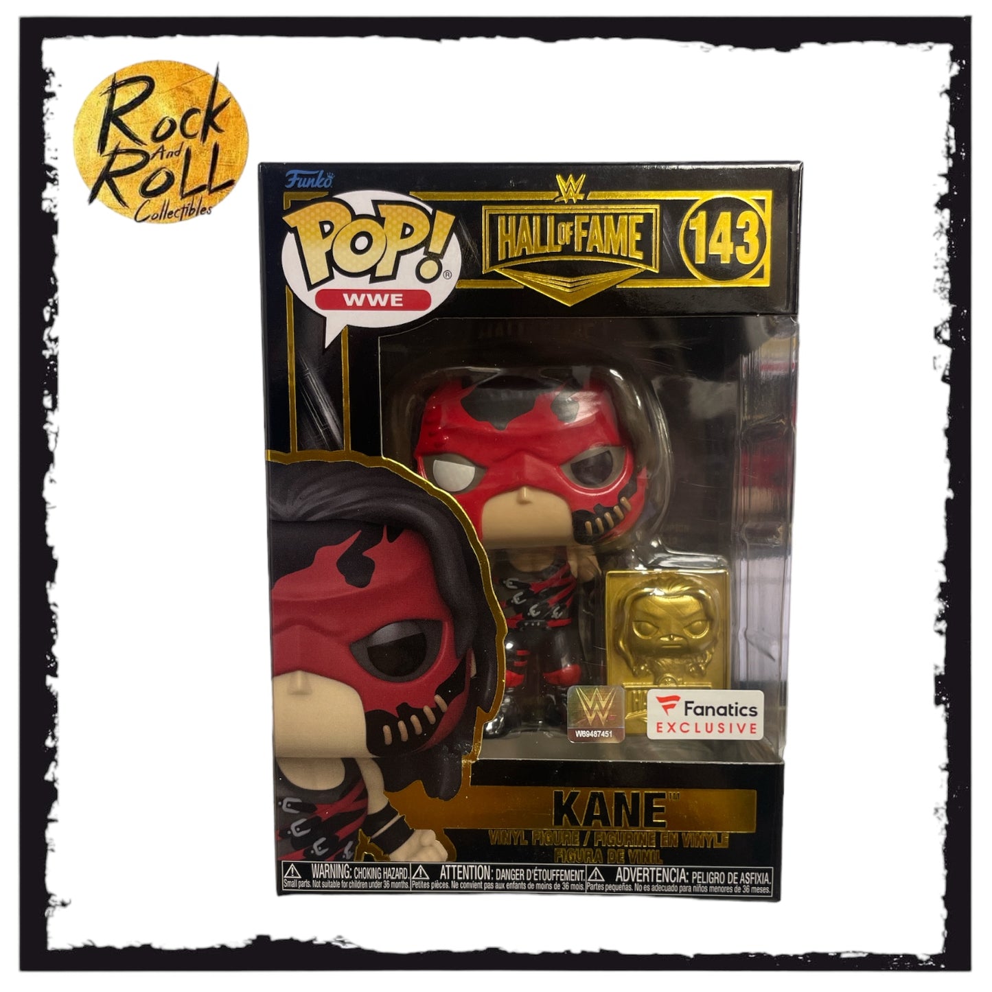 Box Damage - Kane Funko Pop! #143 WWE Hall of Fame Fanatics Exclusive Figure - LE5000
