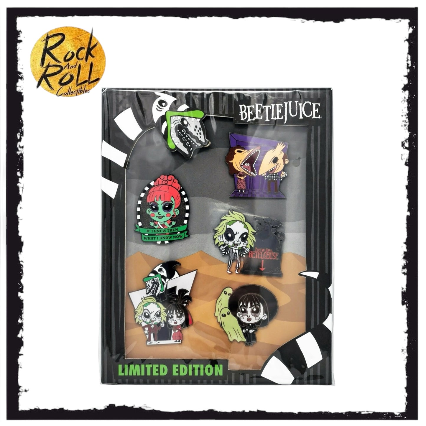 Loungefly Beetlejuice (Summer Convention, 600 Pcs Limited) 5-Pack Enamel Pin Set