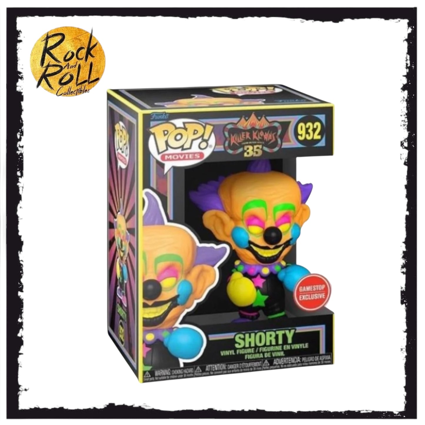 Killer Klowns From Outer-Space - Shorty (Blacklight) Funko Pop! #932 Gamestop Exclusive