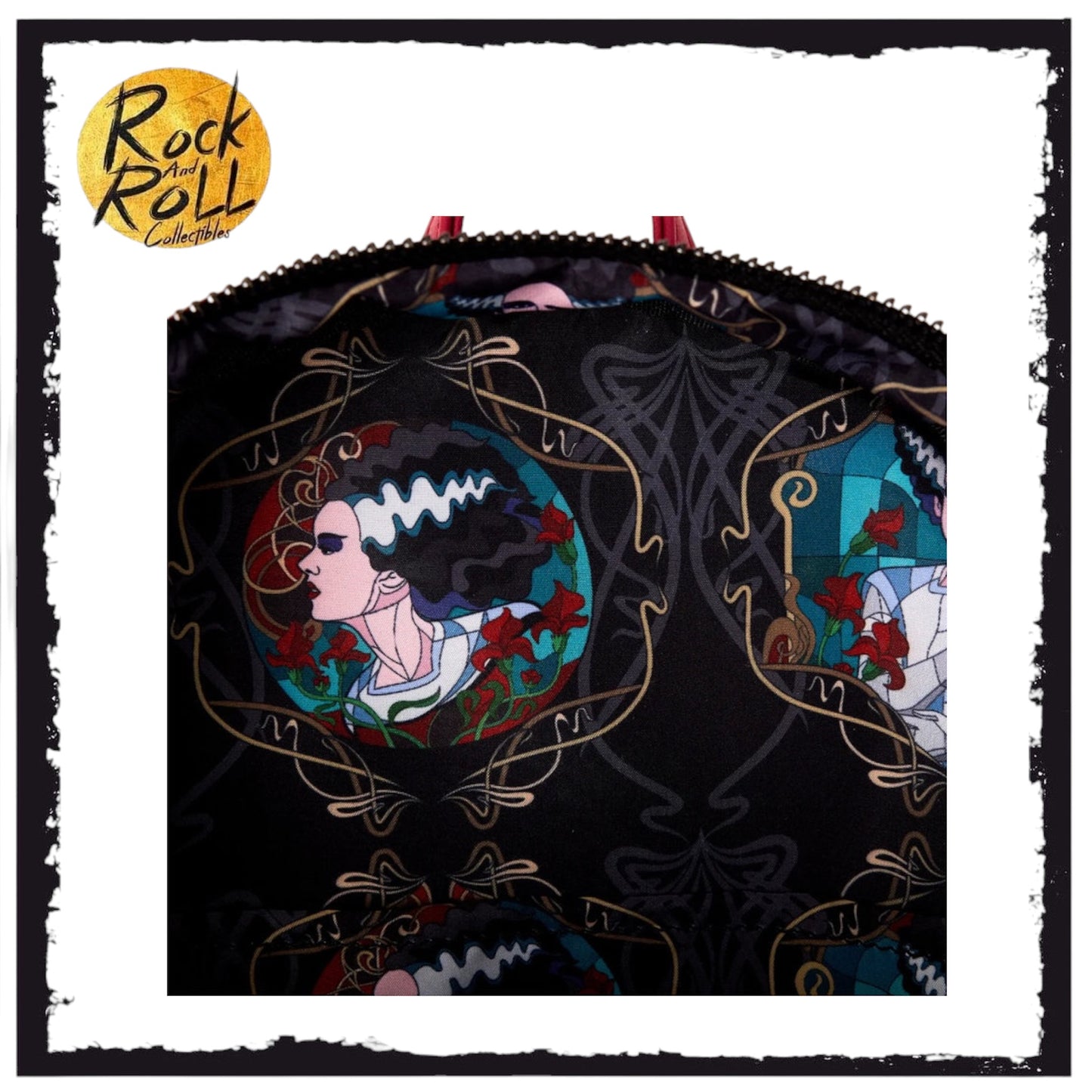 Loungefly Universal Monsters The Bride Of Frankenstein Stained Glass Mini Backpack