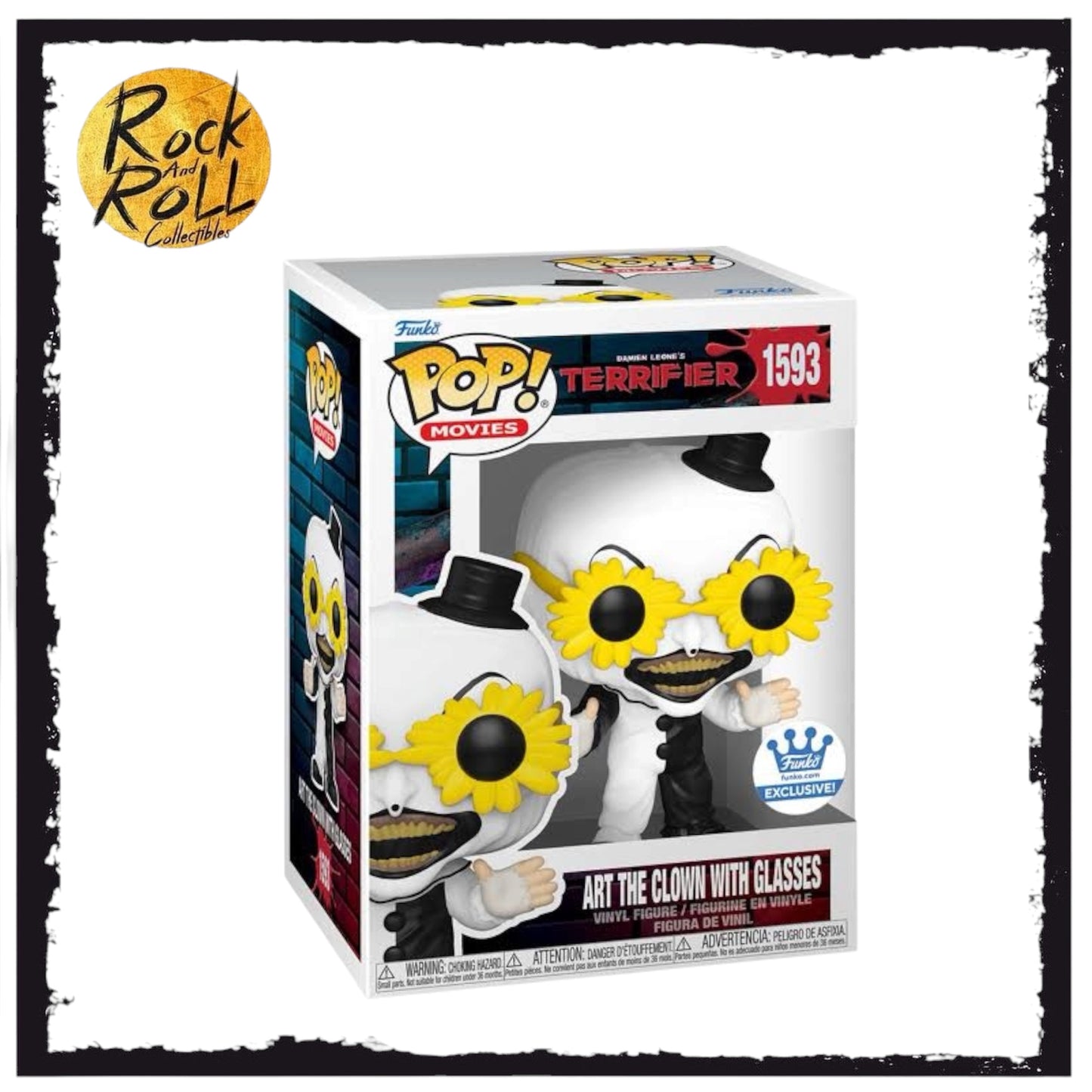 Art The Clown with Glasses #1593 Funko Pop! - Terrifier - Funko Shop Exclusive