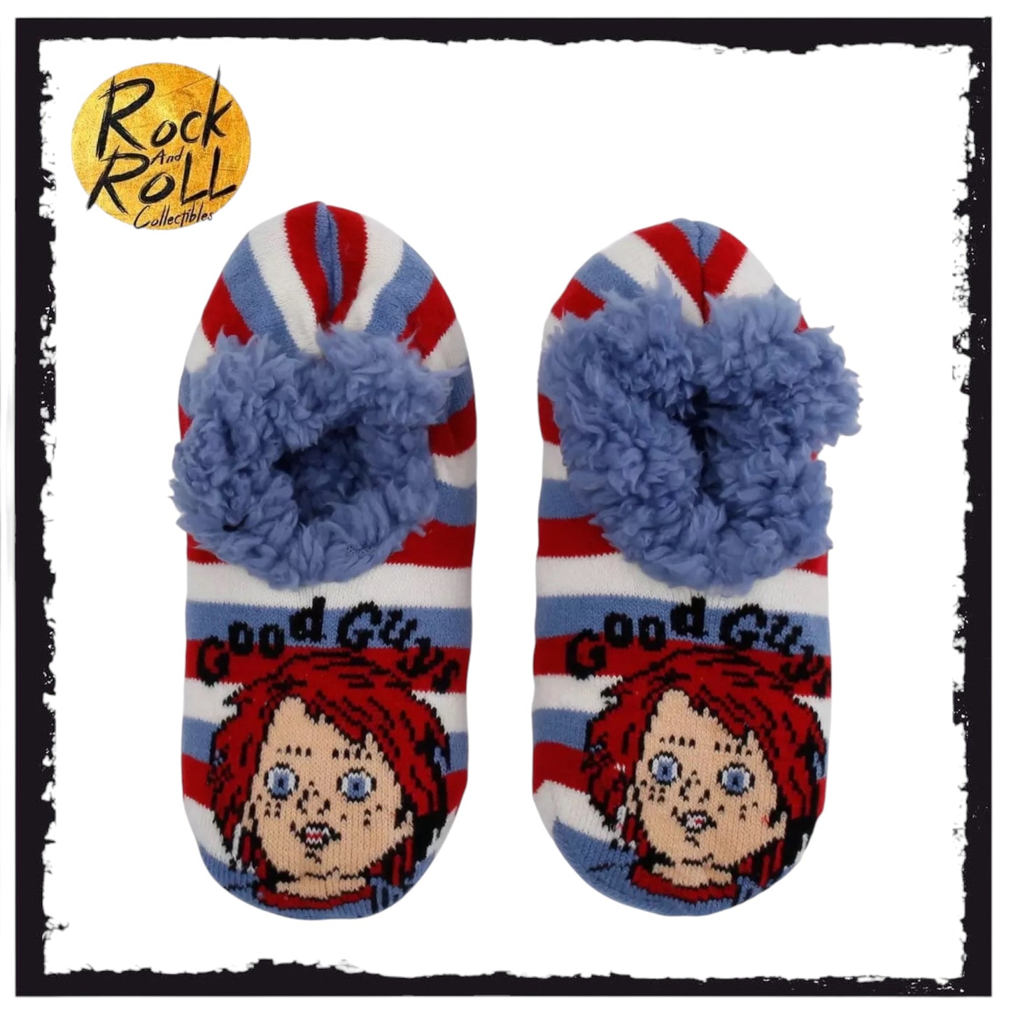 Chucky Good Guys Stripe Cozy Slippers
