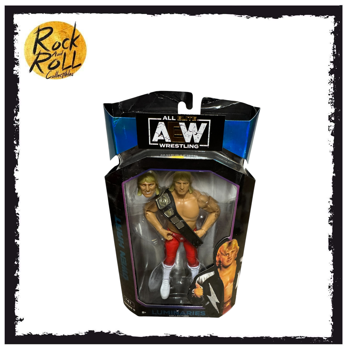 Box Damage - AEW Lumiaries Collection Series 6 #41 - Owen Hart US Import