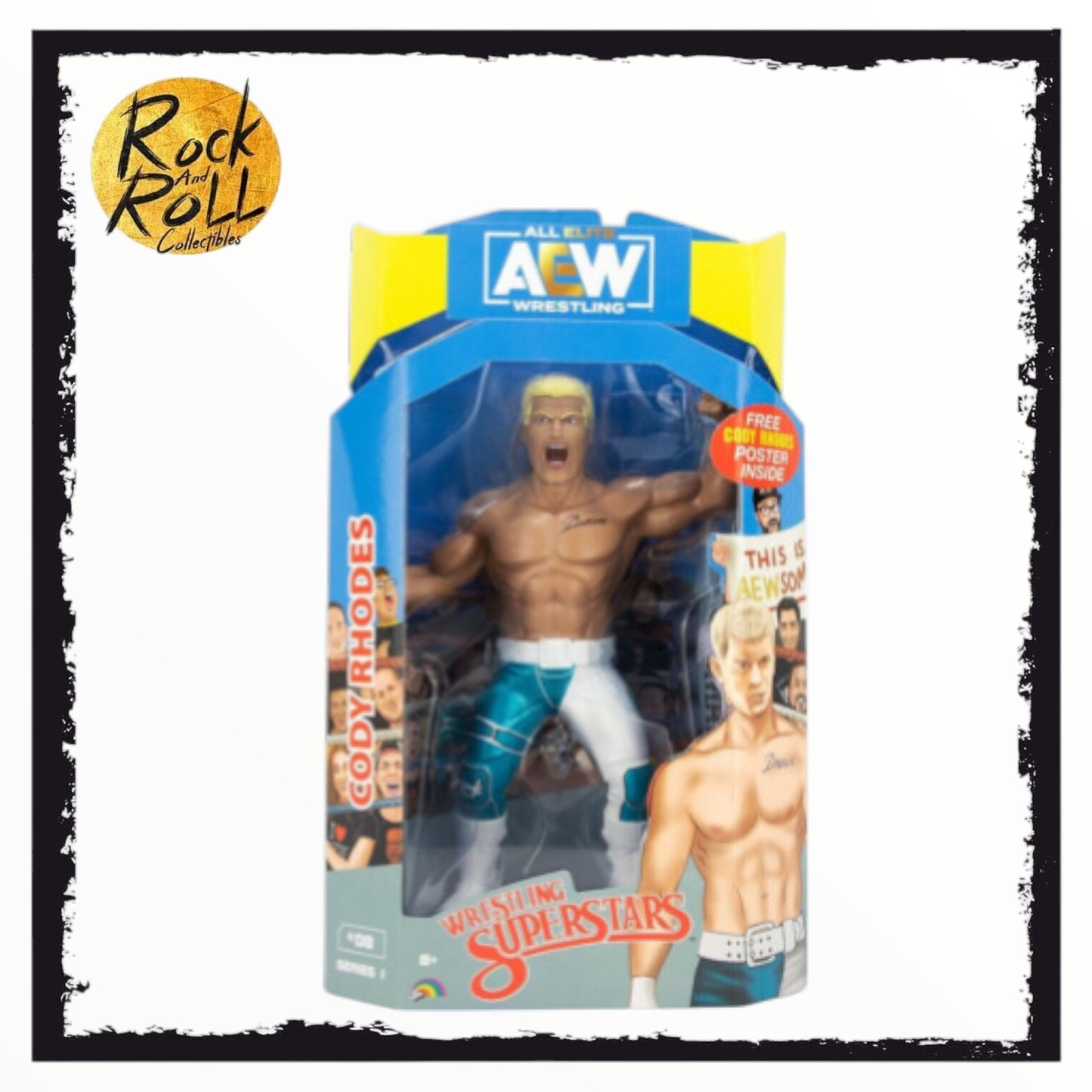AEW Wrestling Superstars Cody Rhodes (LJN Style - Blue)