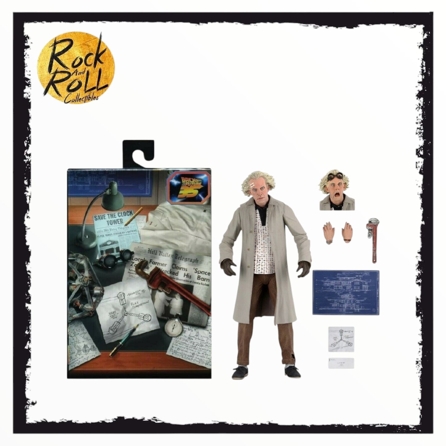NECA Back to the Future Ultimate 'Doc' Brown 7" Scale Action Figure