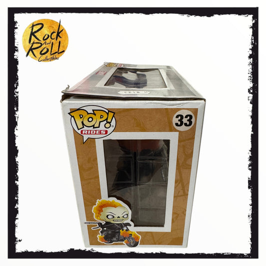 Marvel Ghost Rider Funko Pop! Rides #33 GITD Exclusive Conditon 7.5/10