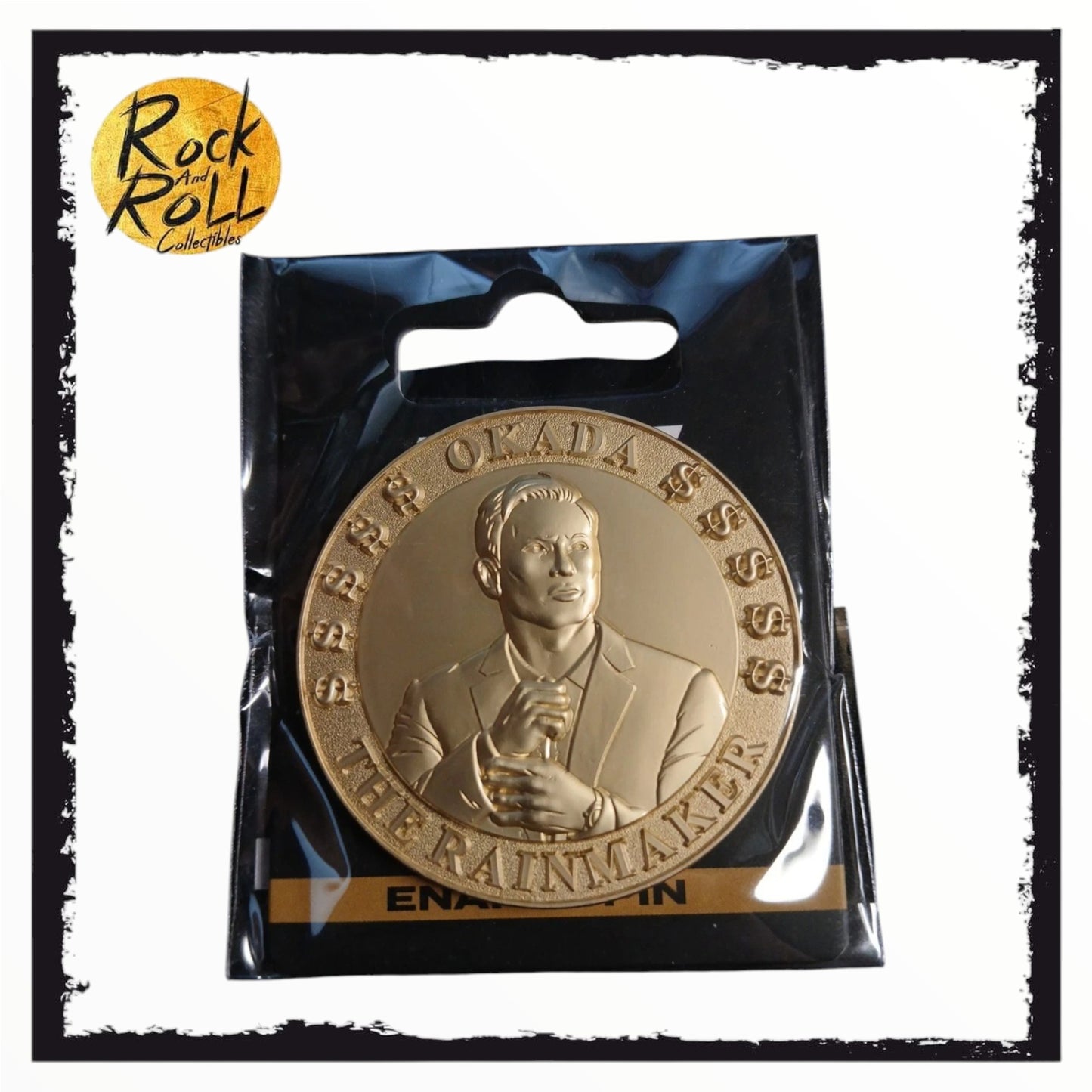 AEW Okada Rainmaker Enamel Wrestling Coin Pin