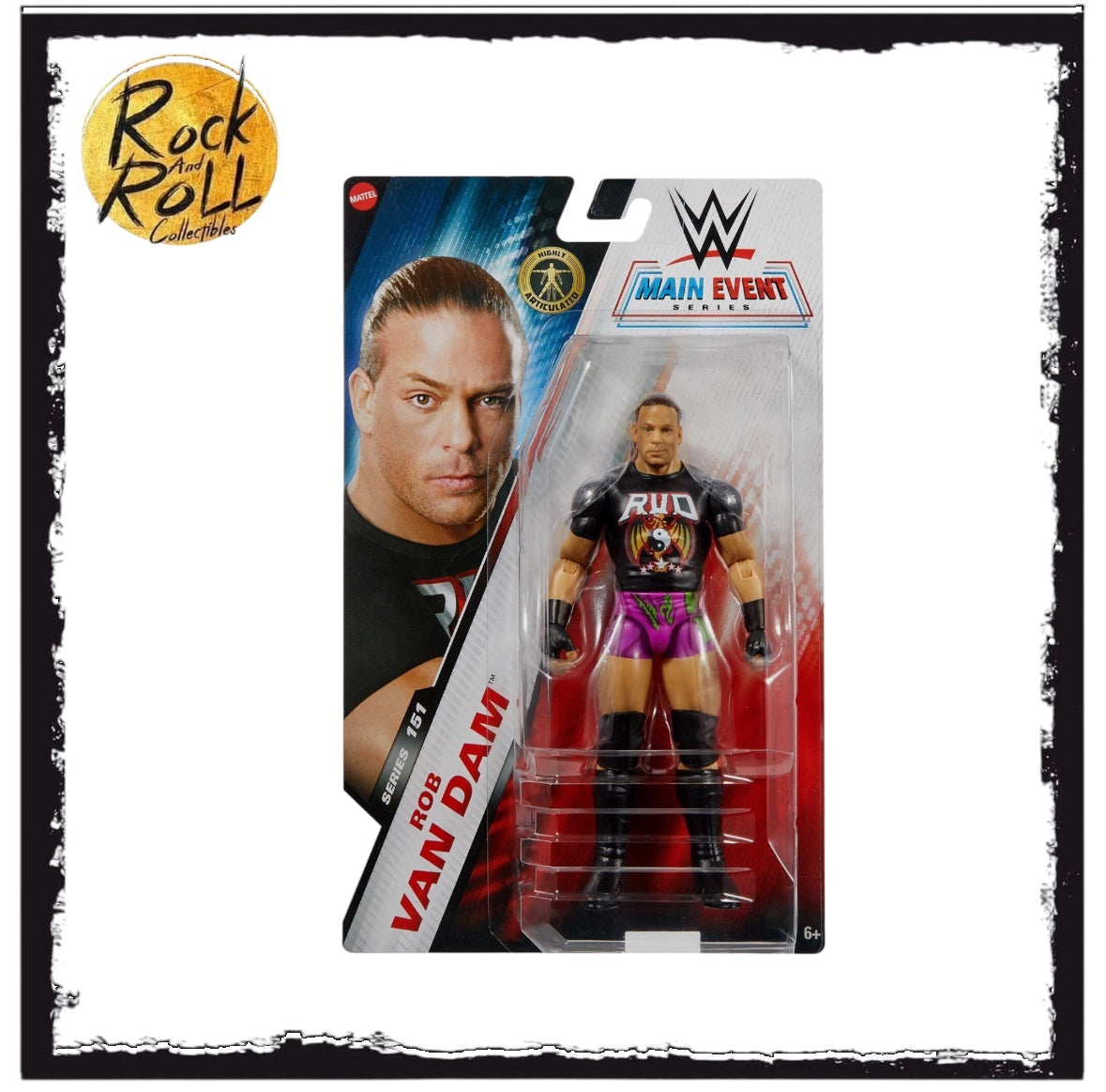 Not Mint Packaging - Rob Van Dam WWE Main Event Series #151 Action Figure