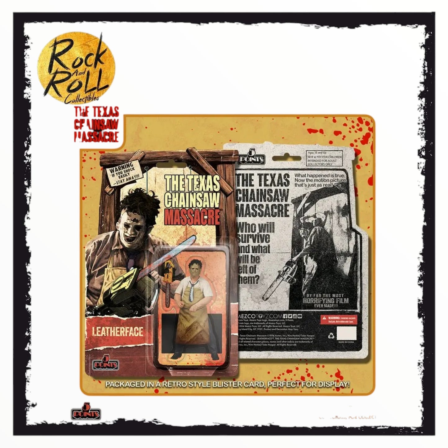 MEZCO 5 Points Texas Chainsaw Massacre (1974) – Leatherface Deluxe Action Figure