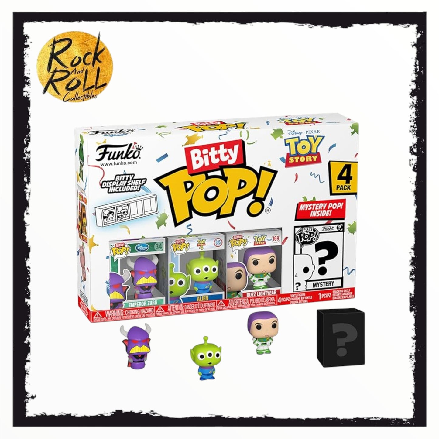 Funko Bitty POP! Toy Story Emperor Zurg, Alien, Buzz Lightyear and A Surprise Mystery Mini Figure