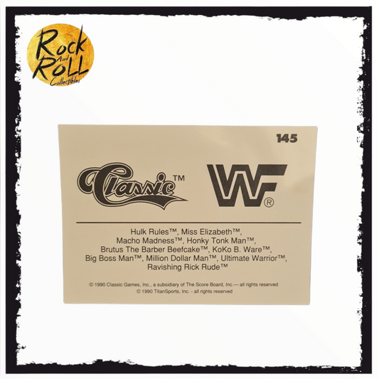 1990 Classic WWF Hulk Hogan Hulk Rules Logo Card #145