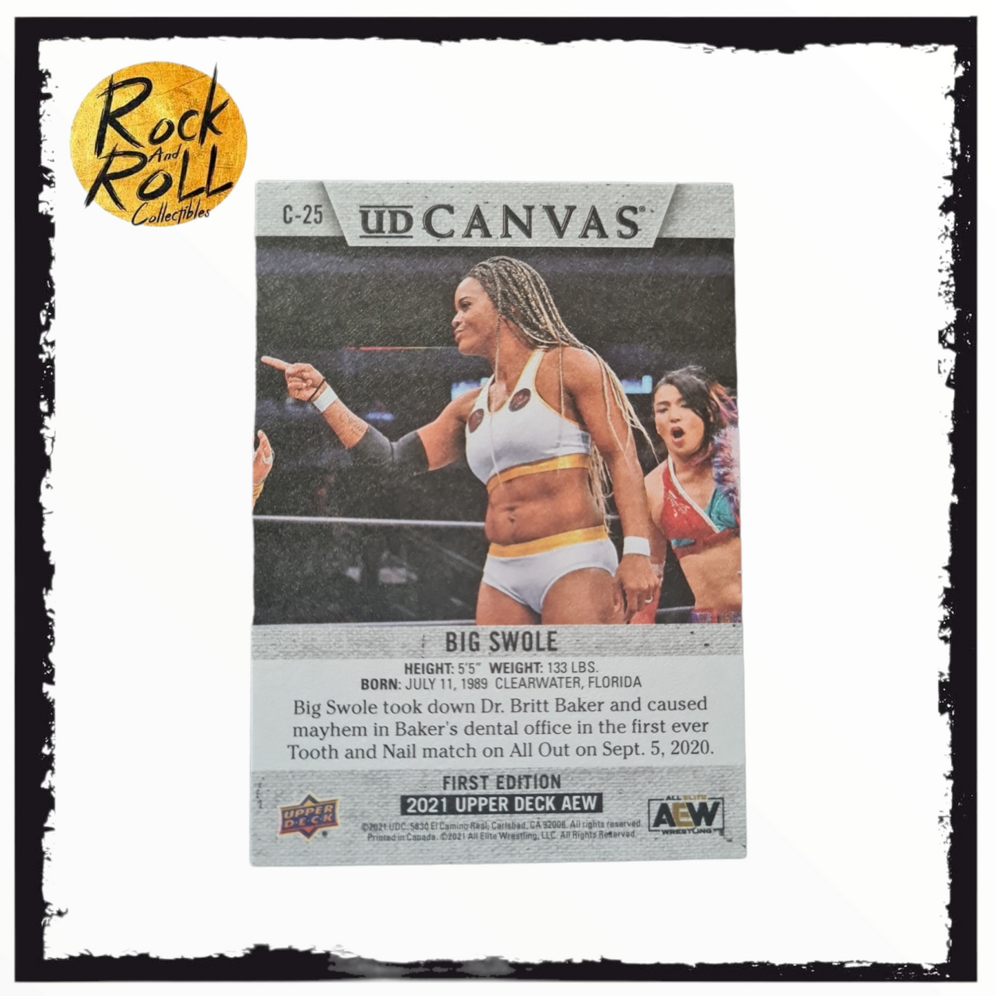 AEW Upper Deck Trading Card Big Swole Canvas Card C-25