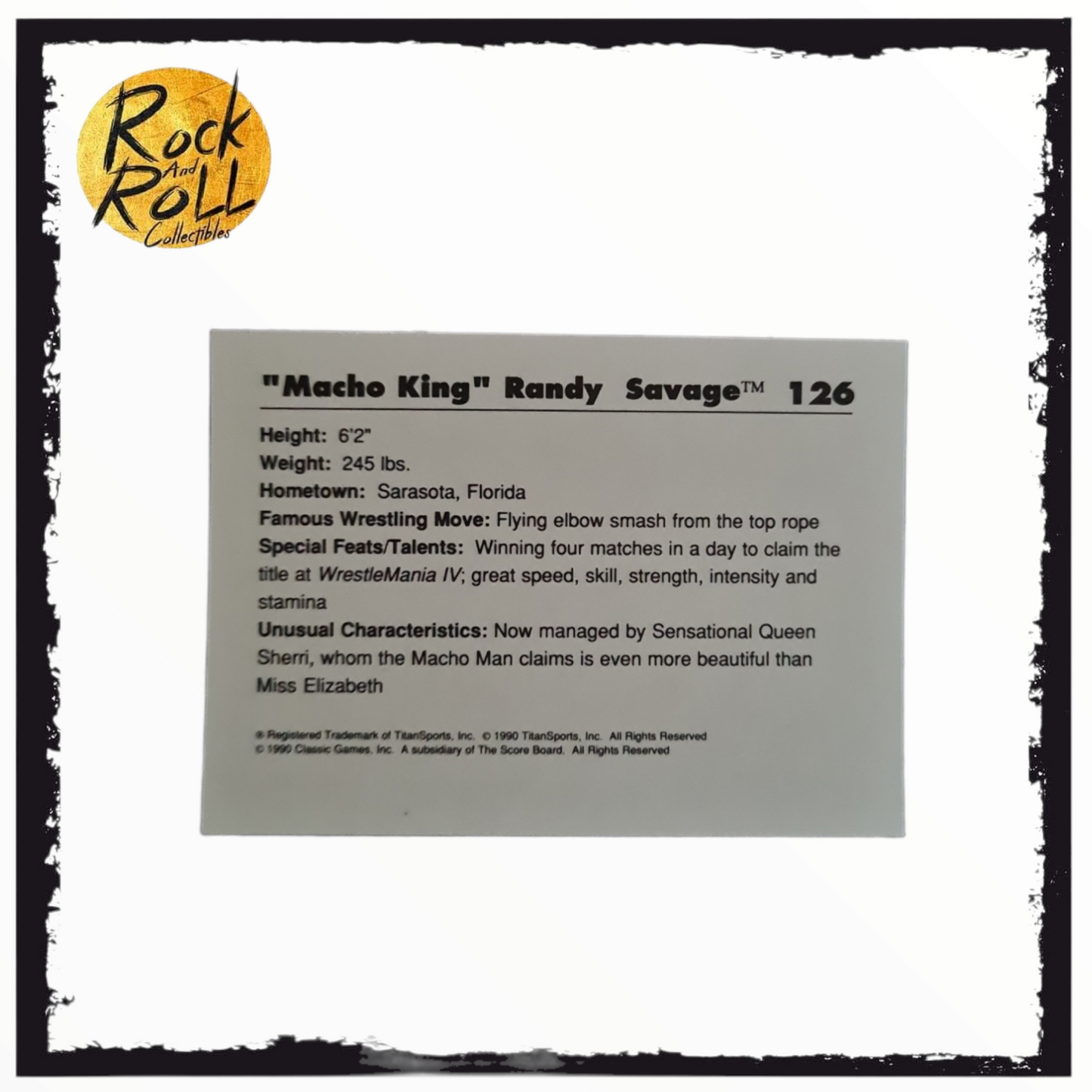 Macho Madness - "Macho King" Randy Savage Classic WWF Trading Card #126