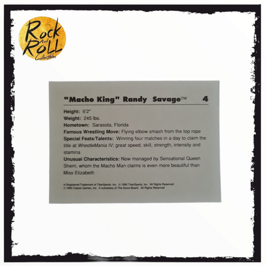 Macho Madness - "Macho King" Randy Savage Classic WWF Trading Card #4