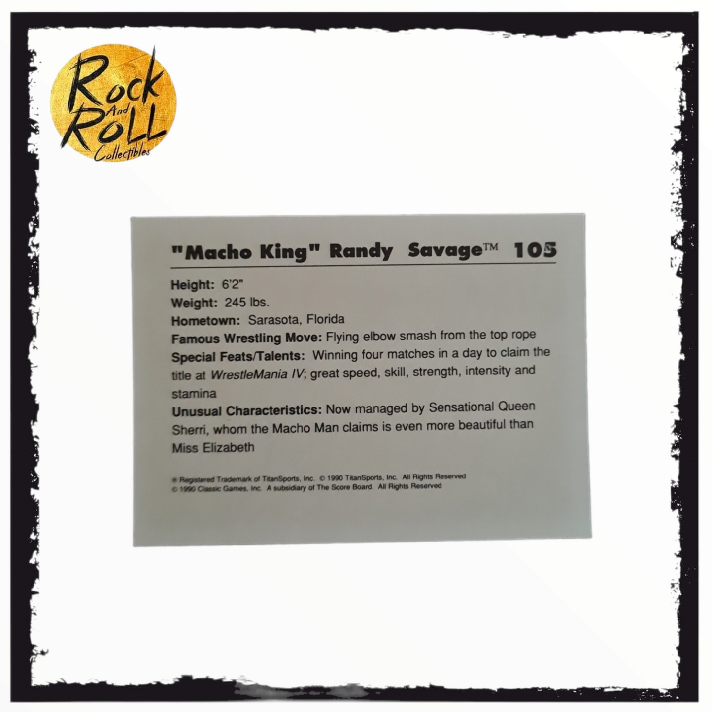 Macho Madness - "Macho King" Randy Savage Classic WWF Trading Card #105