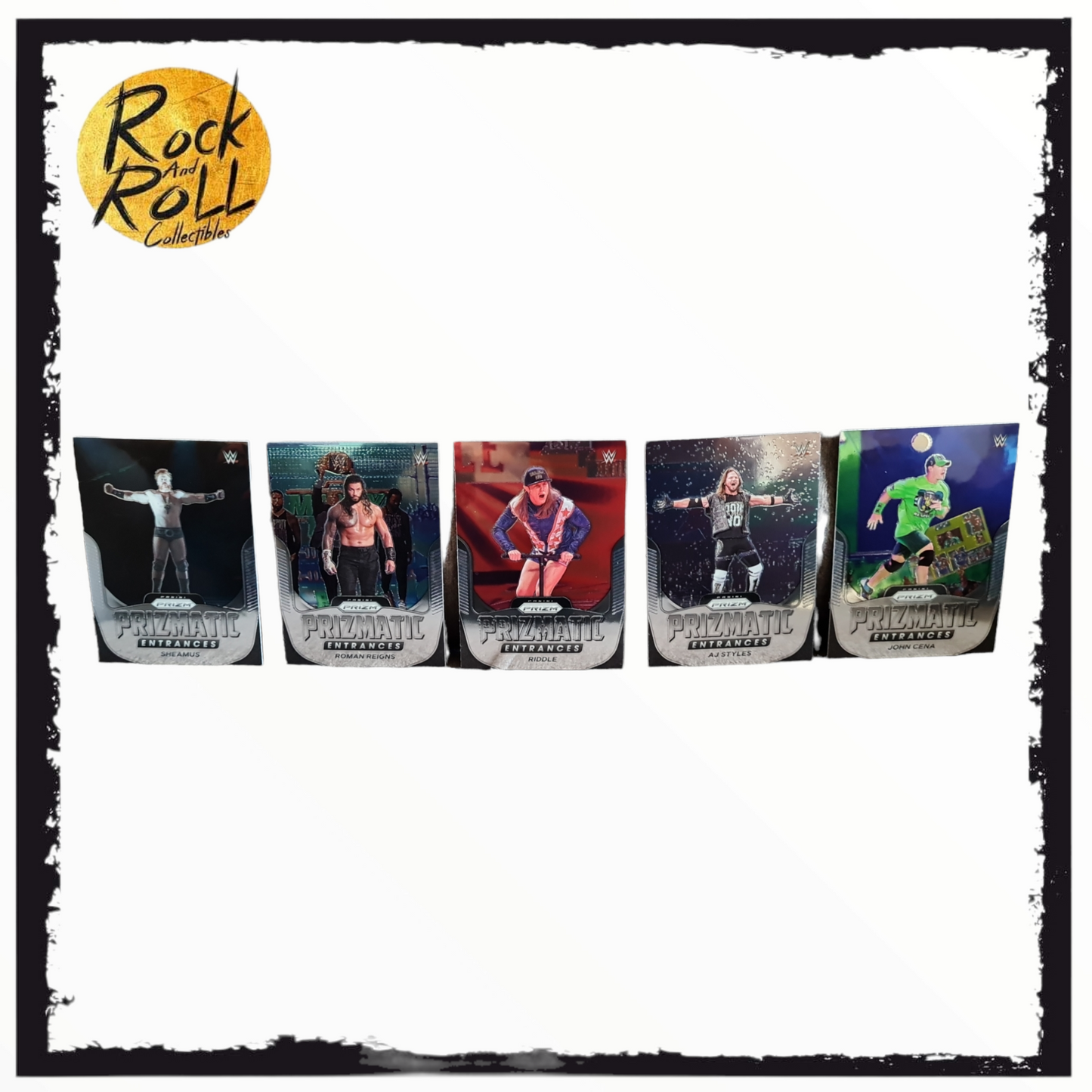 WWE 2022 Panini Prizm - Prizmatic Entrances Lot; Sheamus, Roman Reigns, John Cena, Riddle & AJ Styles